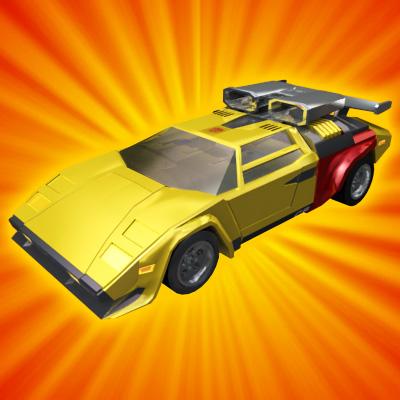 3D Model of Transforming Robot Toy car - 3D Render 3